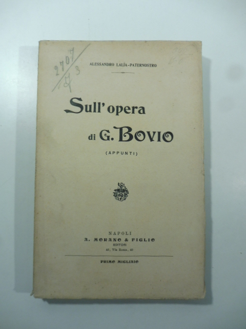 Sull'opera di G. Bovio (appunti)